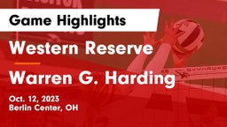 Western Reserve  vs Warren G. Harding  Game Highlights - Oct. 12, 2023
