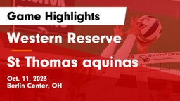 Western Reserve  vs St Thomas aquinas Game Highlights - Oct. 11, 2023