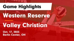 Western Reserve  vs Valley Christian  Game Highlights - Oct. 17, 2023