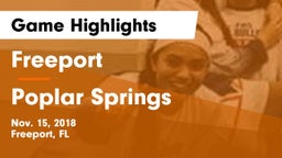 Freeport  vs Poplar Springs Game Highlights - Nov. 15, 2018