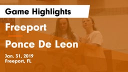 Freeport  vs Ponce De Leon Game Highlights - Jan. 31, 2019