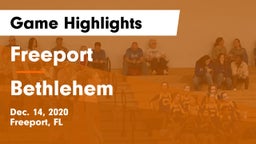 Freeport  vs Bethlehem  Game Highlights - Dec. 14, 2020