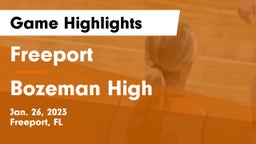 Freeport  vs Bozeman High Game Highlights - Jan. 26, 2023