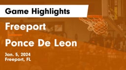 Freeport  vs Ponce De Leon Game Highlights - Jan. 5, 2024