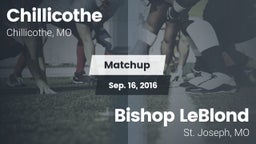 Matchup: Chillicothe High vs. Bishop LeBlond  2016
