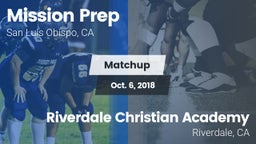Matchup: Mission Prep High vs. Riverdale Christian Academy 2018