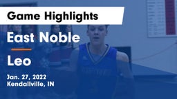 East Noble  vs Leo  Game Highlights - Jan. 27, 2022