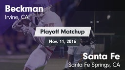 Matchup: Beckman  vs. Santa Fe  2016