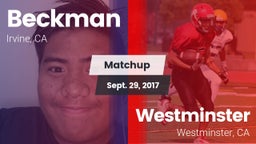 Matchup: Beckman  vs. Westminster  2017