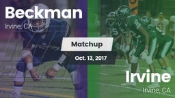 Matchup: Beckman  vs. Irvine  2017