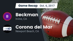 Recap: Beckman  vs. Corona del Mar  2017