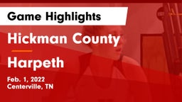 Hickman County  vs Harpeth  Game Highlights - Feb. 1, 2022