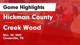 Hickman County  vs Creek Wood  Game Highlights - Nov. 30, 2023
