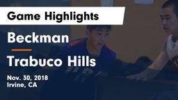 Beckman  vs Trabuco Hills  Game Highlights - Nov. 30, 2018