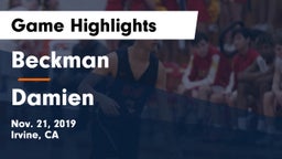 Beckman  vs Damien  Game Highlights - Nov. 21, 2019