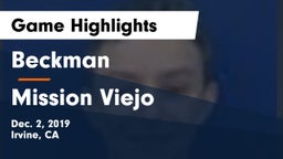 Beckman  vs Mission Viejo  Game Highlights - Dec. 2, 2019