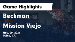 Beckman  vs Mission Viejo  Game Highlights - Nov. 29, 2021
