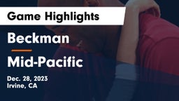 Beckman  vs Mid-Pacific Game Highlights - Dec. 28, 2023