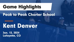 Peak to Peak Charter School vs Kent Denver  Game Highlights - Jan. 13, 2024