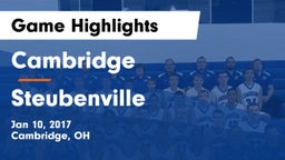 Cambridge  vs Steubenville  Game Highlights - Jan 10, 2017
