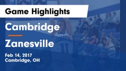 Cambridge  vs Zanesville  Game Highlights - Feb 14, 2017