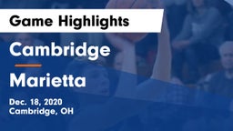 Cambridge  vs Marietta  Game Highlights - Dec. 18, 2020