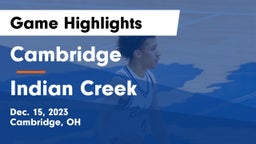 Cambridge  vs Indian Creek  Game Highlights - Dec. 15, 2023