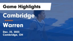 Cambridge  vs Warren  Game Highlights - Dec. 22, 2023
