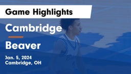 Cambridge  vs Beaver  Game Highlights - Jan. 5, 2024