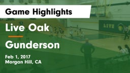 Live Oak  vs Gunderson  Game Highlights - Feb 1, 2017