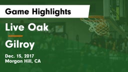 Live Oak  vs Gilroy  Game Highlights - Dec. 15, 2017