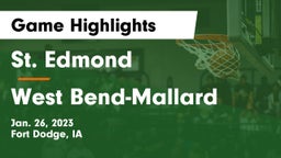 St. Edmond  vs West Bend-Mallard  Game Highlights - Jan. 26, 2023