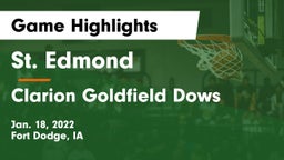St. Edmond  vs Clarion Goldfield Dows  Game Highlights - Jan. 18, 2022