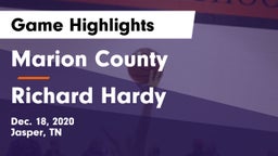 Marion County  vs Richard Hardy Game Highlights - Dec. 18, 2020