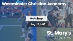 Matchup: Westminster vs. St. Mary's  2018