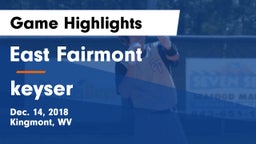 East Fairmont  vs keyser Game Highlights - Dec. 14, 2018