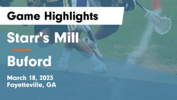 Starr's Mill  vs Buford  Game Highlights - March 18, 2023