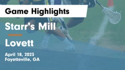 Starr's Mill  vs Lovett  Game Highlights - April 18, 2023