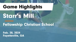 Starr's Mill  vs Fellowship Christian School Game Highlights - Feb. 28, 2024