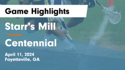 Starr's Mill  vs Centennial  Game Highlights - April 11, 2024