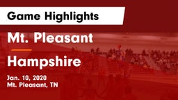 Mt. Pleasant  vs Hampshire  Game Highlights - Jan. 10, 2020