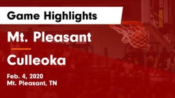 Mt. Pleasant  vs Culleoka Game Highlights - Feb. 4, 2020