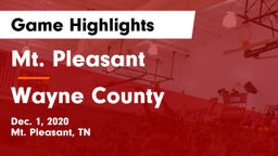 Mt. Pleasant  vs Wayne County  Game Highlights - Dec. 1, 2020