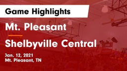 Mt. Pleasant  vs Shelbyville Central  Game Highlights - Jan. 12, 2021