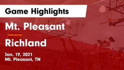 Mt. Pleasant  vs Richland  Game Highlights - Jan. 19, 2021