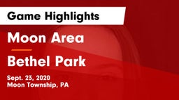 Moon Area  vs Bethel Park  Game Highlights - Sept. 23, 2020