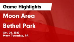 Moon Area  vs Bethel Park  Game Highlights - Oct. 20, 2020