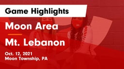 Moon Area  vs Mt. Lebanon  Game Highlights - Oct. 12, 2021