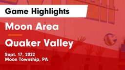 Moon Area  vs Quaker Valley  Game Highlights - Sept. 17, 2022