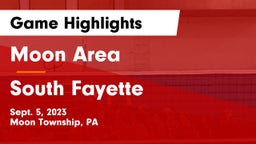 Moon Area  vs South Fayette  Game Highlights - Sept. 5, 2023